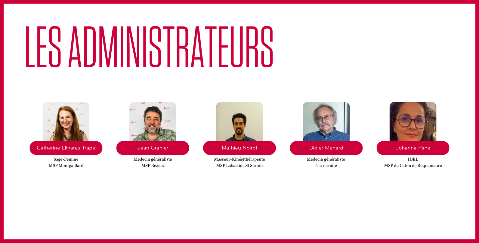 les administrateurs de fécop